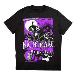 Camiseta Disney Unisex - Design: The Nightmare Before Christmas Welcome To Halloween Town