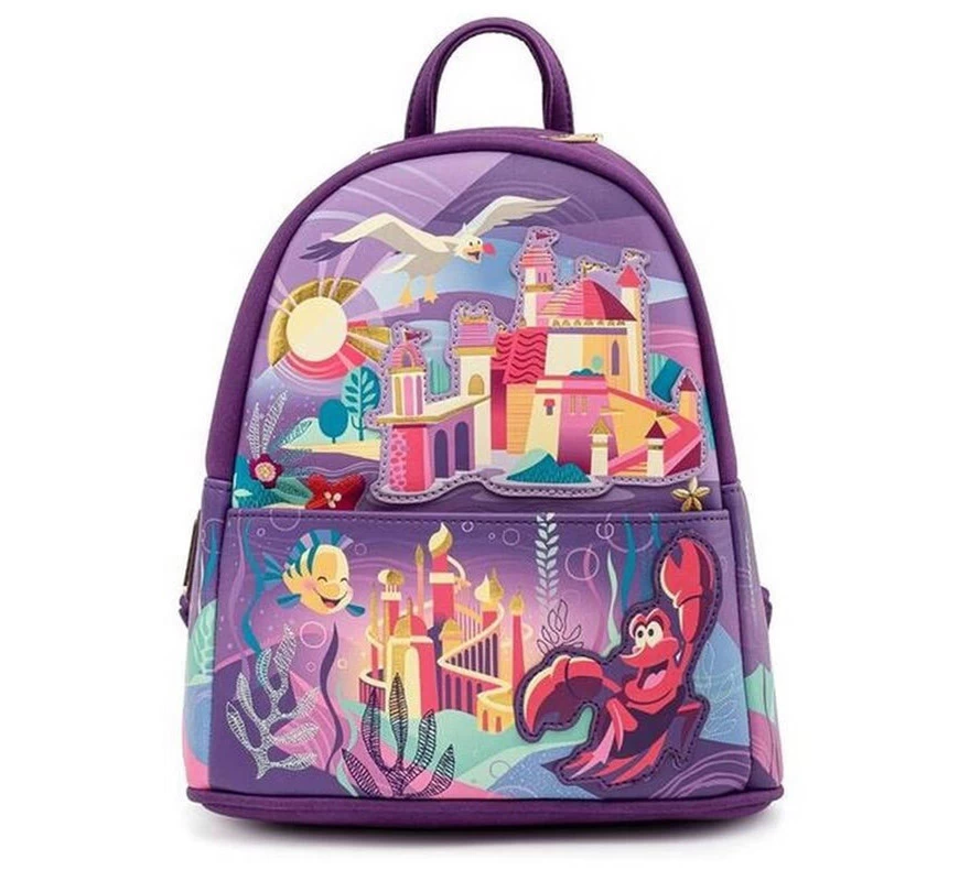 Disney Bolso Mochila La Sirenita Castillo Loungefly