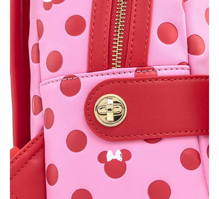 Disney Bolso Mochila Loungefly Minnie Lacito Rosa - Imagen 5