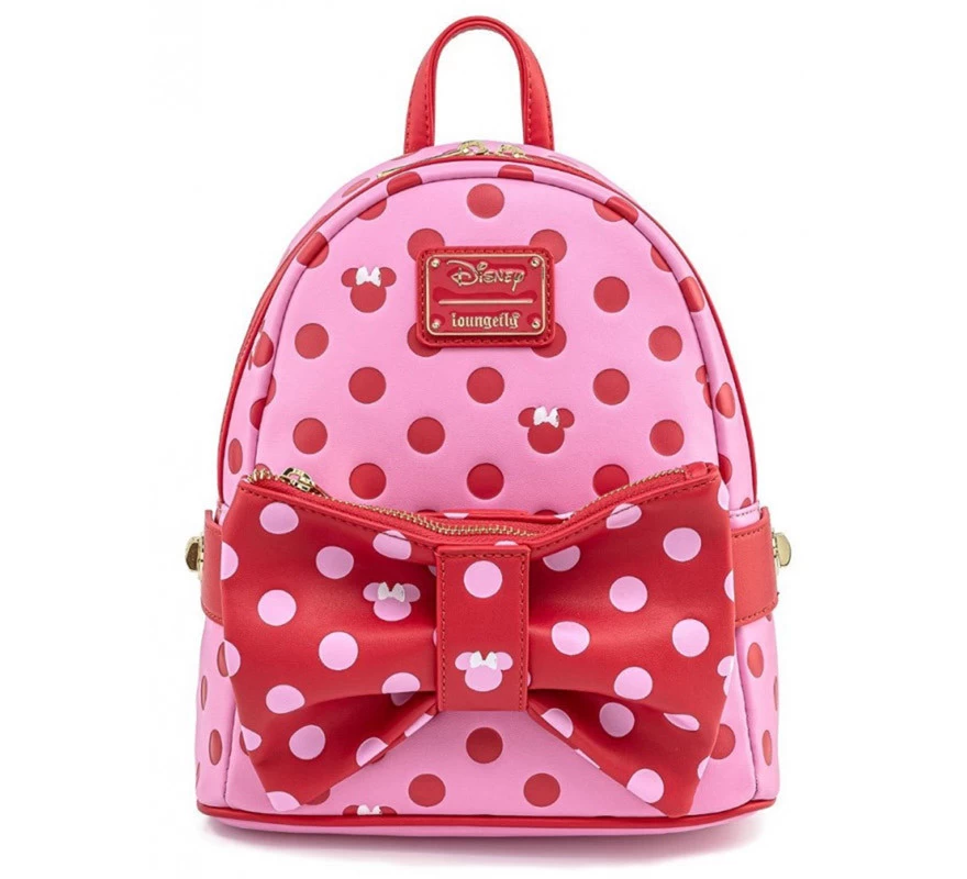 Disney Bolso Mochila Loungefly Minnie Lacito Rosa
