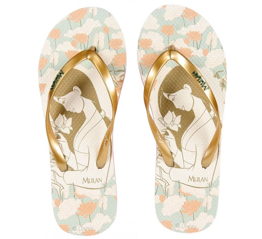 Chanclas Mulán Disney Gold