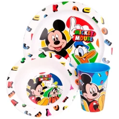 Disney Mickey Vajilla 3 Piezas Microondas