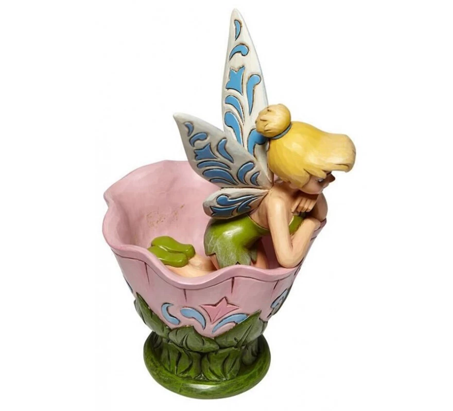 Disney Figura Campanilla Jim Shore Sentada En Flor - Imagen 4