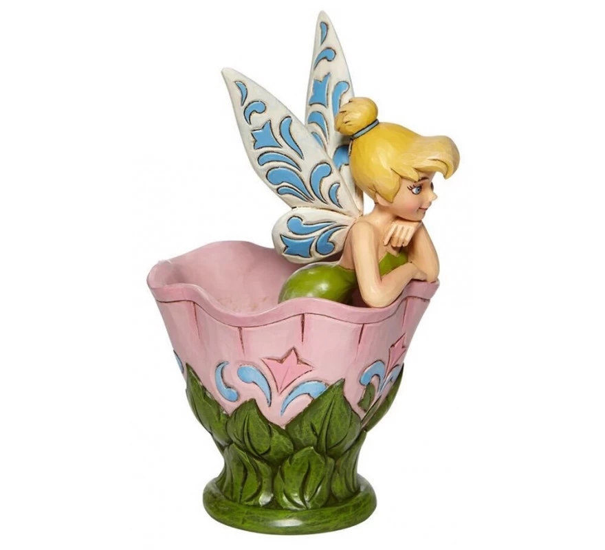Disney Figura Campanilla Jim Shore Sentada En Flor - Imagen 2