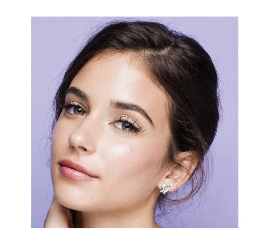 Disney Pendientes Oro Blanco La Bella Y La Bestia Rosa Encantada - Imagen 2