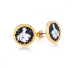 Pendientes Pulgar Mickey Chapados Oro Disney