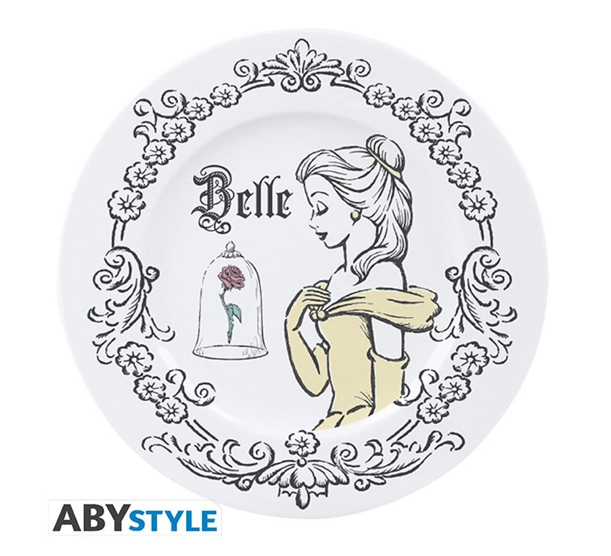 Set De 4 Platos La Bella Y La Bestia Disney - Imagen 4