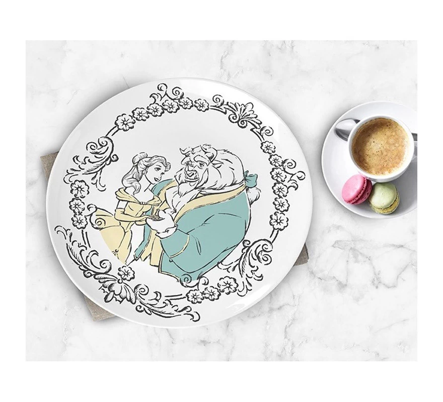 Set De 4 Platos La Bella Y La Bestia Disney - Imagen 2