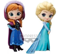 Set Figuras Anna & Elsa Disney Banpresto Q Posket 10 Cm